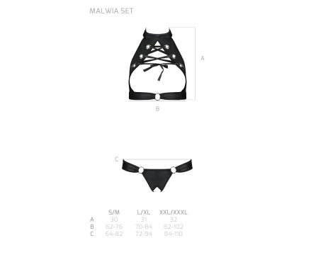 MALWIA SET WITH OPEN BRA black - 5