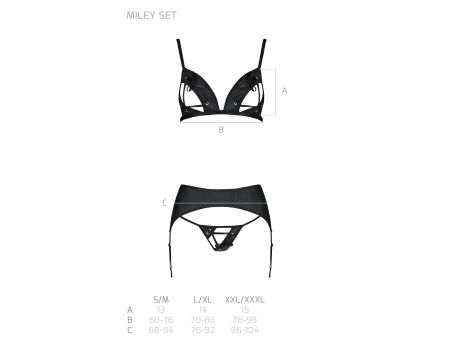 MILEY SET WITH OPEN BRA black - 6