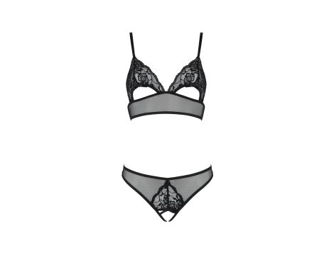 CHRISTA SET WITH OPEN BRA black S/M - Passion - 3