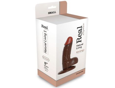 Dildo-REALISTIC DILDO REAL RAPTURE BROWN 5""""""""""""""""