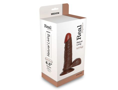 Dildo-REALISTIC DILDO REAL RAPTURE BROWN 6.5""""""""""""""""""""""""""""""""