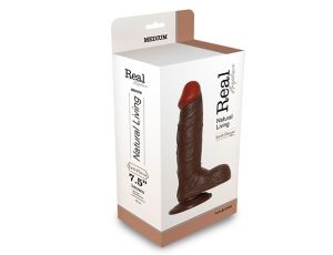 Dildo-REALISTIC DILDO REAL RAPTURE BROWN 7.5