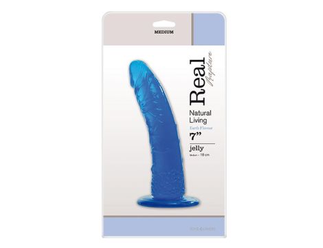 Dildo-JELLY DILDO REAL RAPTURE BLUE 7""""""""""""""""