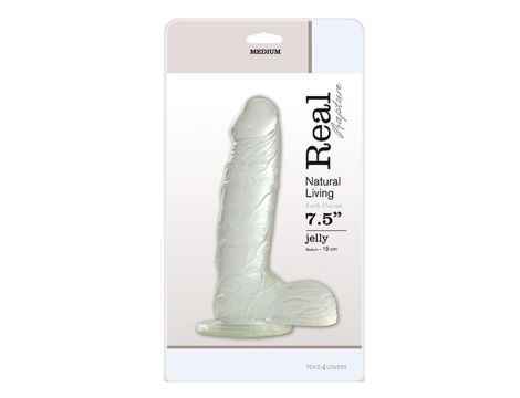 Dildo-JELLY DILDO REAL RAPTURE CLEAR 7.5""""""""""""""""