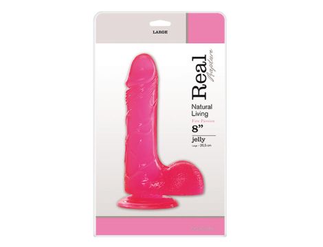 Dildo-JELLY DILDO REAL RAPTURE PINK 8""""""""""""""""