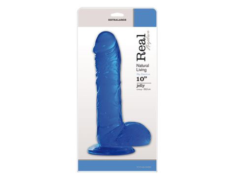 Dildo-FALLO JELLY REAL RAPTURE BLUE 10""""""""""""""""""""""""""""""""