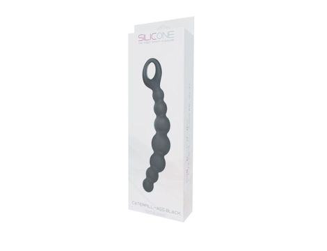 Plug/kulki-FALLO ANALE CATERPILL-ASS SILICONE BLACK