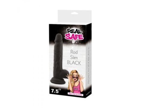 Dildo-Fallo realistico real safe rod slim black