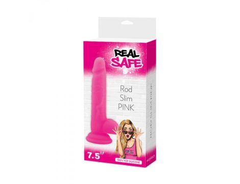 Dildo-Fallo realistico real safe rod slim pink