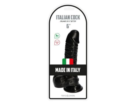 Dildo-Italian Cock 6""Black - 6