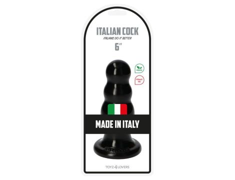 Dildo-Italian Cock 6""Black - 4