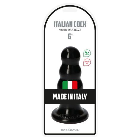 Dildo-Italian Cock 6""Black - 4