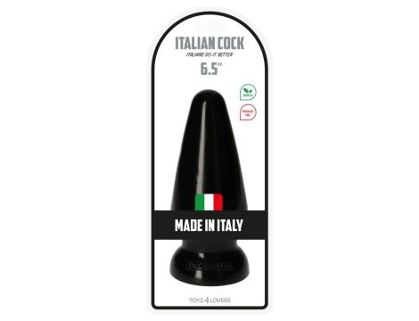 Plug-Italian Cock 6.5""Black - 4