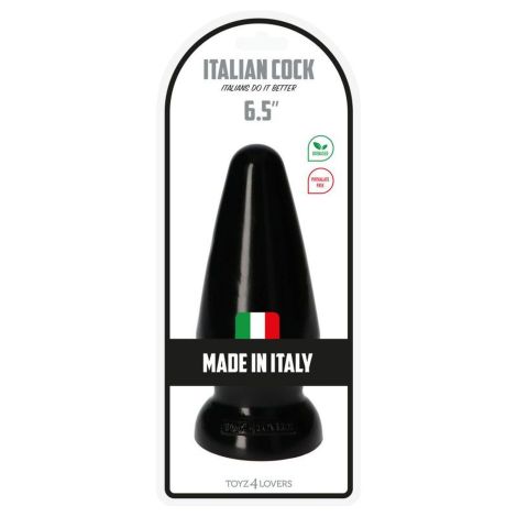 Plug-Italian Cock 6.5""Black - 4