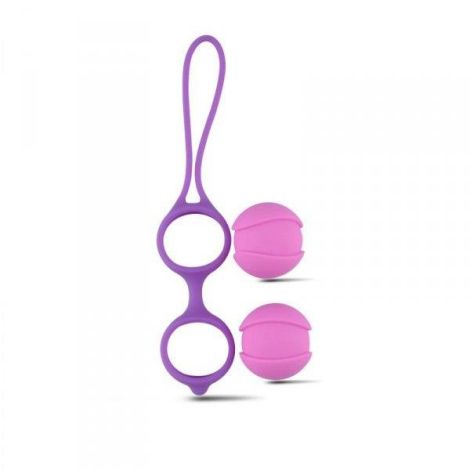 Kulki-Palline Vaginali Bi-Balls Double Purple - 4