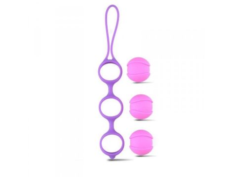 Kulki-Palline Vaginali Bi-Balls Triple Purple - 4