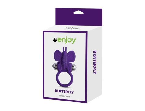 Pierścień- Anello fallico vibrante butterfly Toyz4Lovers - 6