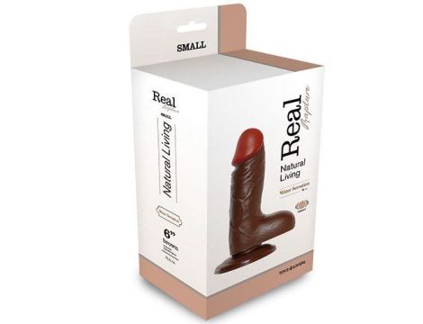 Wibrator-REALISTIC VIBRATOR REAL RAPTURE BROWN 6""""""""""""""""