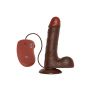 Wibrator-REALISTIC VIBRATOR REAL RAPTURE BROWN 8"""""""""""""""" - 3