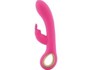 Wibrator-VIBRATORE RABBIT HANDY RISCALDANTE RABBIT GRIP HOT PINK