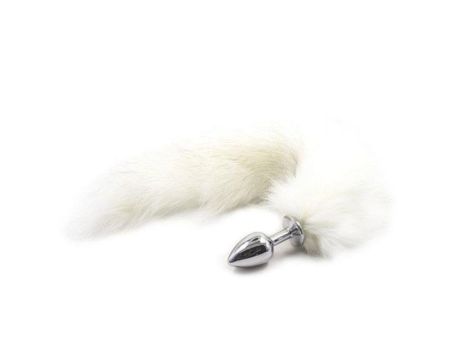 Plug anale con coda Long Fox Tail bianca