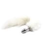 Plug anale con coda Long Fox Tail bianca - 2