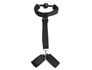 Costrittivio Bondage Back Restraint+gag black - image 2