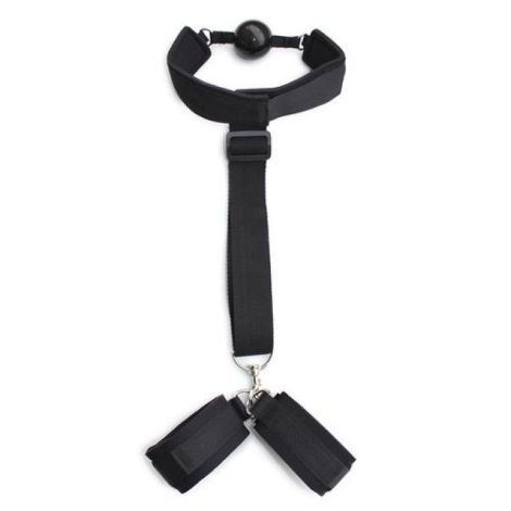 Costrittivio Bondage Back Restraint+gag black - 2