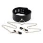 Collare con morsetti per capezzoli Leash nipple black - 2