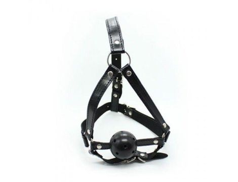 Knebel-Imbracatura Viso con morso Head Harness+Ball Gag