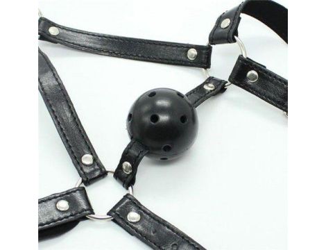 Knebel-Imbracatura Viso con morso Head Harness+Ball Gag - 3