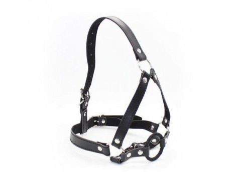 Knebel-Imbracatura per testa con anello Head Harness+Ring Gag