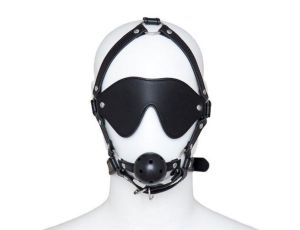 Imbracatura per viso con Maschera per occhi e morso Total Head Harness Restraint black - image 2