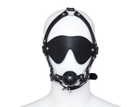 Imbracatura per viso con Maschera per occhi e morso Total Head Harness Restraint black - 2