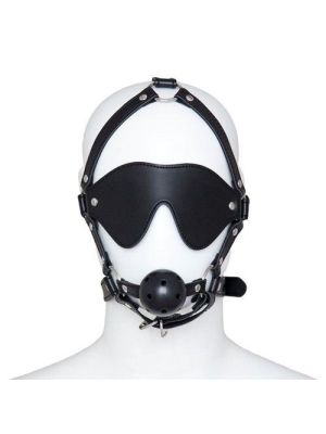 Imbracatura per viso con Maschera per occhi e morso Total Head Harness Restraint black - image 2