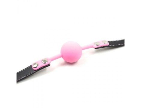 Knebel-Ball Gag + Block (rosa) - 3