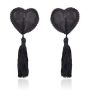 Bielizna-Heart Nipples Tassels BLACK - 2