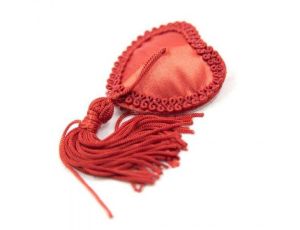 Bielizna-Heart Nipples Tassels RED - image 2