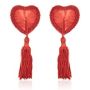 Bielizna-Heart Nipples Tassels RED - 2