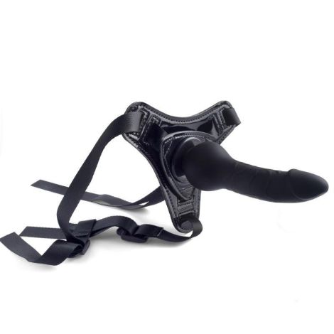 Cintura regolabile strap-on Black con fallo realistico - 4