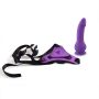 Cintura regolabile strap-on Purple con fallo realistico - 4