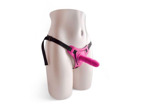 Cintura regolabile strap-on Pink con fallo realistico