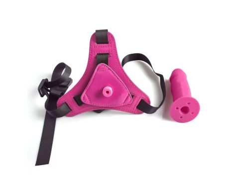 Cintura regolabile strap-on Pink con fallo realistico - 4