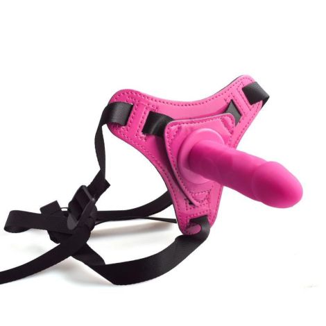 Cintura regolabile strap-on Pink con fallo realistico - 2