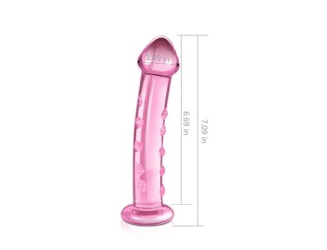 7.5"" Glass Romance Pink - 3