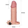 Add 2"" Pleasure X Tender Vibrating Penis Sleeve Flesh - 3