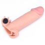 Add 2"" Pleasure X Tender Vibrating Penis Sleeve Flesh - 4