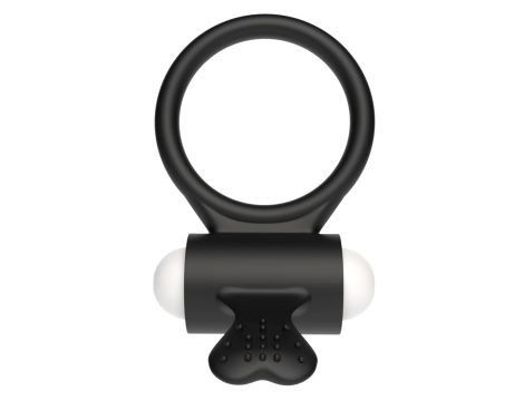 Power Clit Silicone Cockring Black - 3