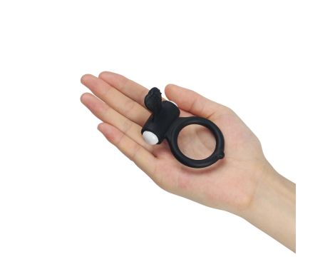 Power Clit Silicone Cockring Black - 8