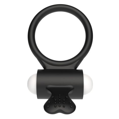 Power Clit Silicone Cockring Black - 3